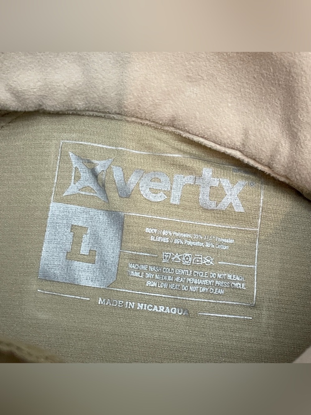 Vertx Recon Combat Shirt Mens Large Desert 1/4 Zip Tactical Long Sleeve Military - Picture 5 of 8